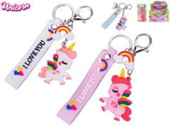 Unicorn Obesek za ključe z enorogi - mešanica barv (roza, modra, bela)
