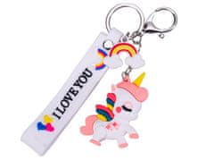 Unicorn Obesek za ključe z enorogi - mešanica barv (roza, modra, bela)