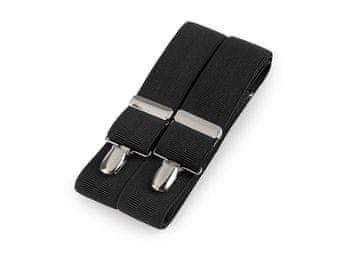 Naramnice širine 3,5 cm dolžine 125 cm - črne