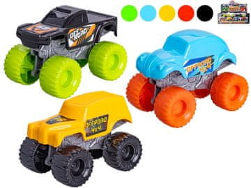 Mini tovornjak 8 cm - mešanica barv (črna, rumena, modra, rdeča, zelena)