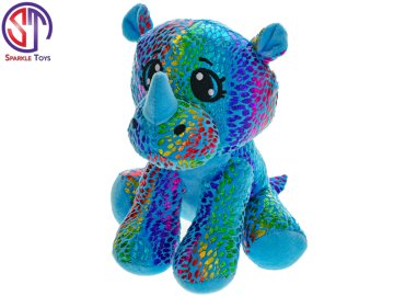 Rhino Star Sparkle plišast modri 16 cm sedeči