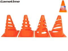 Gametime komplet 4 oranžnih športnih stožcev 13x13x18 cm z luknjami