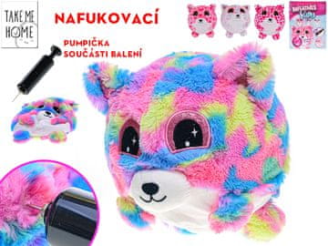 Napihljive živali 23 cm s črpalko - mešanica barv (temno roza, svetlo roza, mavrična mešanica, pastelna mešanica)