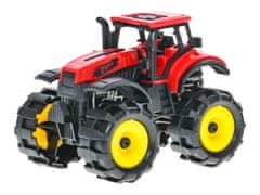 Traktor 10 cm na vztrajniku - mešanica barv (rdeča, modra, zelena)