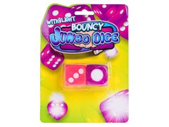 Jumbo 3,6 cm kocke na baterije z lučko 2 kosa - mešanica barv (rumena/modra, oranžna/zelena, roza/vijolična)