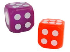 Jumbo 3,6 cm kocke na baterije z lučko 2 kosa - mešanica barv (rumena/modra, oranžna/zelena, roza/vijolična)