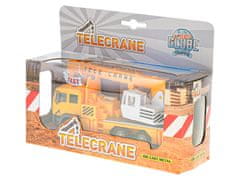 Otroški žerjav Globe Traffic Metal Crane 15 cm, ki deluje na baterije, s svetlobo in zvokom