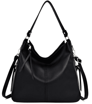 Camerazar Velika prostorna torba iz ekološke umetne usnjene, črna, 40x27x13 cm