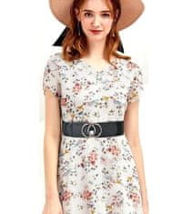 Camerazar Eleganten ženski elastični pas za obleke, črna kovinska spona, 71-100 cm, sintetični material