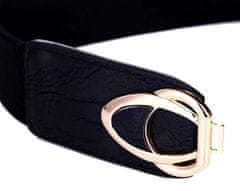 Camerazar Eleganten Ženski Elastični Pas, Zlata Sponka, Sintetični Material, 65-95x4 cm