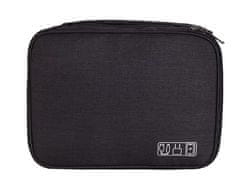 Camerazar Potovalni organizator za kable in polnilce, dvoplasten, vodoodporen poliester 900D, 27x20x10 cm