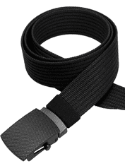 Camerazar Taktični vojaški pas SURVIVAL, črna barva, polipropilenski najlon, 37 mm x 125 cm