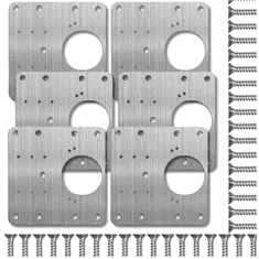 Camerazar Sklad 6 plošč za popravilo tečajev 9x9 cm za pohištvo