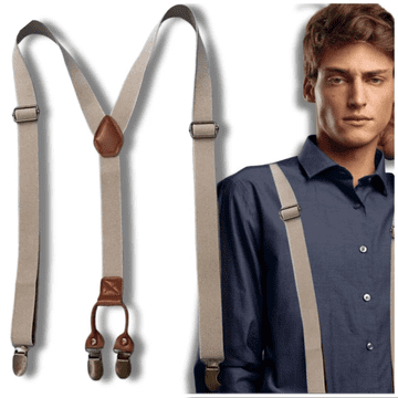 Camerazar Bežne elastične moške suspenderje močne za elegantne hlače