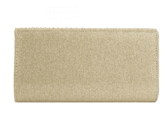 Camerazar Elegantna dameska večerna torbica s bleščicami, zlata, sintetični material, 25,5x13 cm