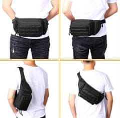 Camerazar Vojaška taktična torbica, odporen poliester 600D, dimenzije 20x15x9 cm, pas 60-120 cm