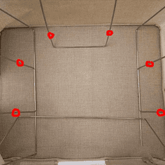 Camerazar Velik Popolnik za Oblačila in Odeje, Modra, Močan Material + Kovinska Okvir, 50x40x33 cm