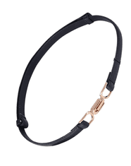 Camerazar Eleganten ženski pas iz naravne kože, zlat spona, širina 1,4 cm - dolžina 95 cm