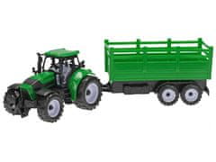 Traktor z vztrajnikom 38 cm - mešanica barv (zelena, rdeča)