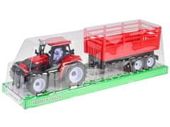 Traktor z vztrajnikom 38 cm - mešanica barv (zelena, rdeča)