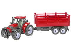 Traktor z vztrajnikom 38 cm - mešanica barv (zelena, rdeča)