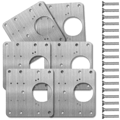 Camerazar Sklad 6 plošč za popravilo tečajev 9x9 cm za pohištvo