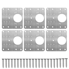 Camerazar Sklad 6 plošč za popravilo tečajev 9x9 cm za pohištvo