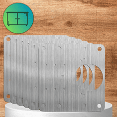 Camerazar Sklad 6 plošč za popravilo tečajev 9x9 cm za pohištvo