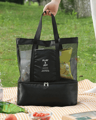 Camerazar LUNCH BOX plažna termovka čez ramo dvojna črna