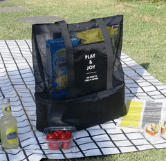 Camerazar LUNCH BOX plažna termovka čez ramo dvojna črna