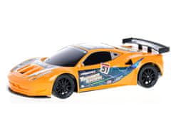 R/C športni avtomobil 23 cm s polno funkcionalnostjo na baterije s 27 MHz lučjo - mešanica barv (rdeča, modra, oranžna)