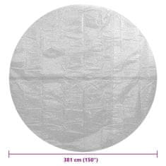 Vidaxl Plavajoča PE solarna folija za bazen 381 cm siva