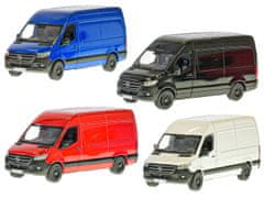Mercedes-Benz Kinsmart Sprinter 13 cm kovinski vzvratni mehanizem - mešanica barv (bela, črna, modra, rdeča)