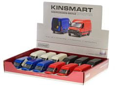 Mercedes-Benz Kinsmart Sprinter 13 cm kovinski vzvratni mehanizem - mešanica barv (bela, črna, modra, rdeča)