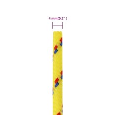 Vidaxl Vrv za čoln rumena 4 mm 250 m polipropilen