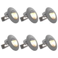 Vidaxl Zunanje LED stenske svetilke 6 kosov 5 W srebrne okrogle