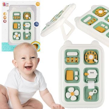 Bam Bam Bam Bam PASTELNO izobraževalna tablica, senzorična igrača, ročna manipulativna tablica, izobraževalna 18m+