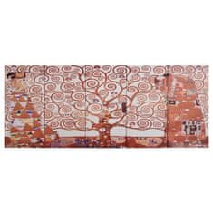 Vidaxl Slika na platnu drevo rumena 150x60 cm