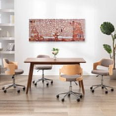 Vidaxl Slika na platnu drevo rumena 150x60 cm