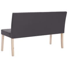 Vidaxl Klop 139,5 cm sivo umetno usnje