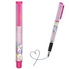 STARPAK Enorožec Nalivno pero za šolo za dekleta, modro črnilo 