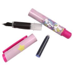 STARPAK Enorožec Nalivno pero za šolo za dekleta, modro črnilo 