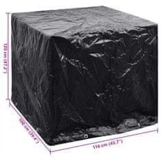 Vidaxl IBC pokrivalo za zbiralnik vode z 8 obročki 116x100x120 cm