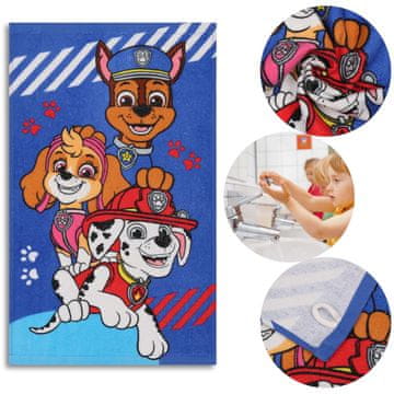 Paw Patrol Paw Patrol Skye Chase Marshal BAVLAVNA brisača za otroke, brisača za roke ZA VRTC 30x50 cm OEKO-TEX