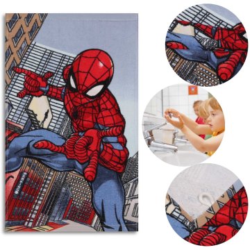 MARVEL COMICS MARVEL Spider-Man BAVLAVNA brisača za otroke, majhna brisača za roke ZA VRTC 30x50 cm OEKO-TEX