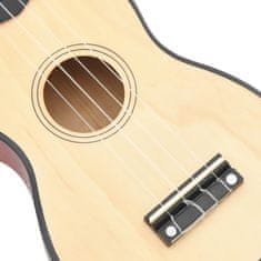 Vidaxl Otroški ukulele soprano s torbo naravna 21"