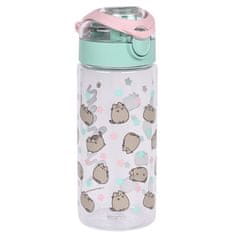 Pusheen Pusheen VODNA STEKLENICA z ustnikom, Prosojna ŠOLSKA STEKLENICA za deklice, Brez BPA 500 ml