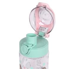 Pusheen Pusheen VODNA STEKLENICA z ustnikom, Prosojna ŠOLSKA STEKLENICA za deklice, Brez BPA 500 ml