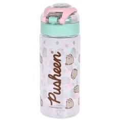 Pusheen Pusheen VODNA STEKLENICA z ustnikom, Prosojna ŠOLSKA STEKLENICA za deklice, Brez BPA 500 ml