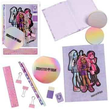 sarcia.eu Monster High Šolski komplet za deklice, komplet pisalnih potrebščin za šolo 3+